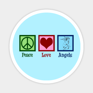 Peace Love Angels Magnet